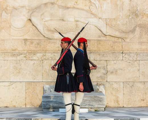 Atėnai. Gvardiečių garbės sargyba